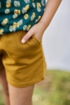 Shorts in mustard 100% organic cotton