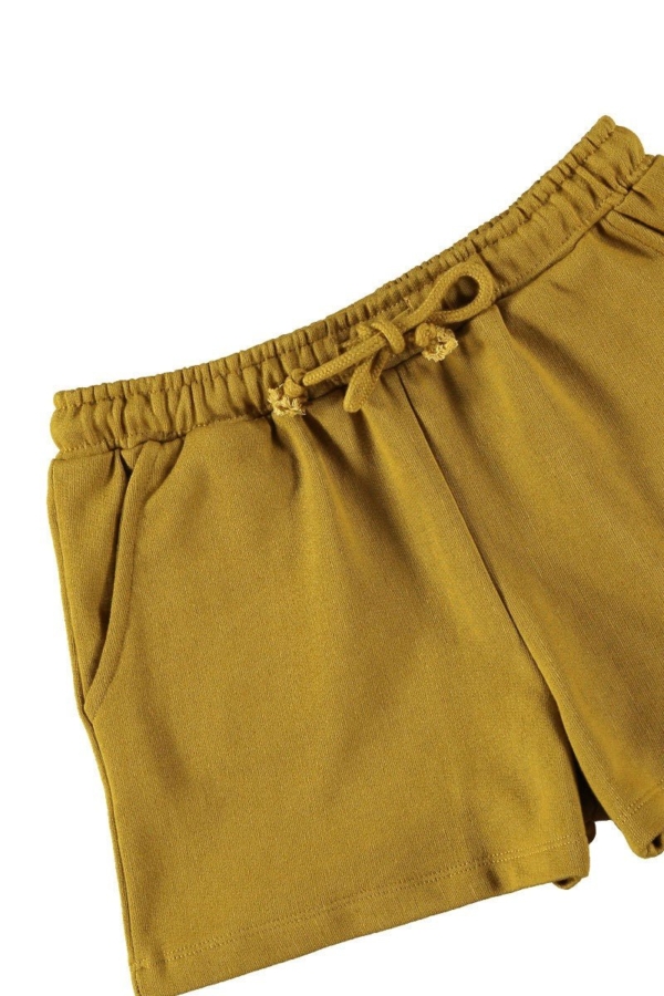 Shorts in mustard 100% organic cotton