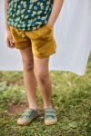 Shorts in mustard 100% organic cotton
