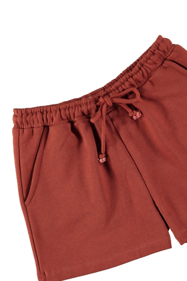 Shorts Roiboos Red Linen and Organic Cotton