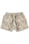 Beige Linen and Organic Cotton jungle Shorts
