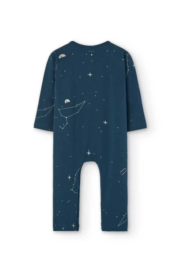 Guida long sleeve baby jumpsuit blue constellations