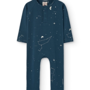 Guida long sleeve baby jumpsuit blue constellations