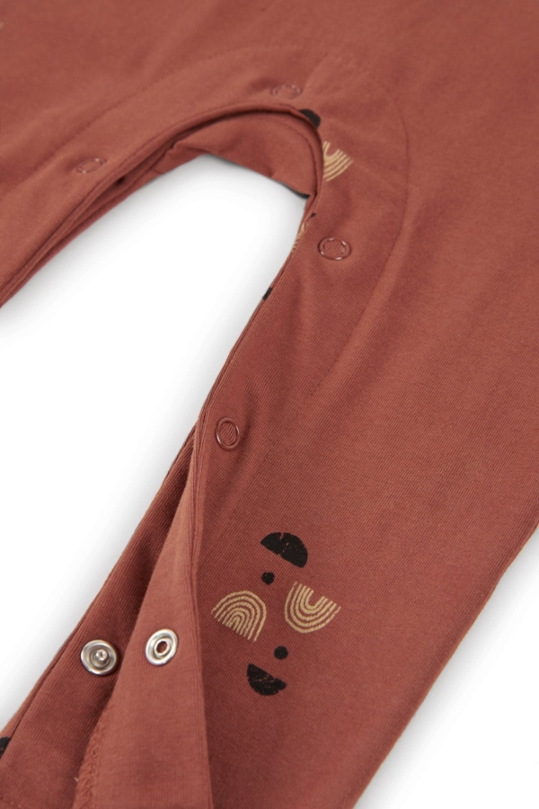 Guida long sleeve baby jumpsuit Mars red twilight