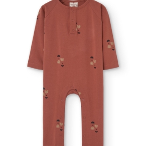 Guida long sleeve baby jumpsuit Mars red twilight