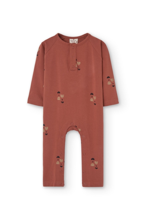 Guida long sleeve baby jumpsuit Mars red twilight