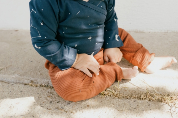 Gala baby pant Mars red ribbed