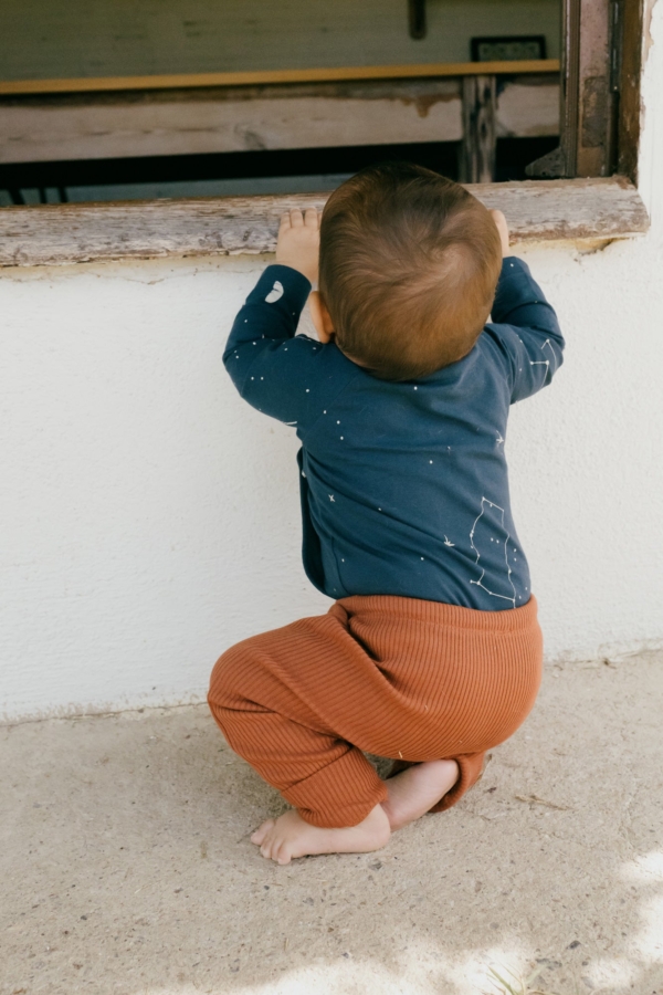 Gala baby pant Mars red ribbed