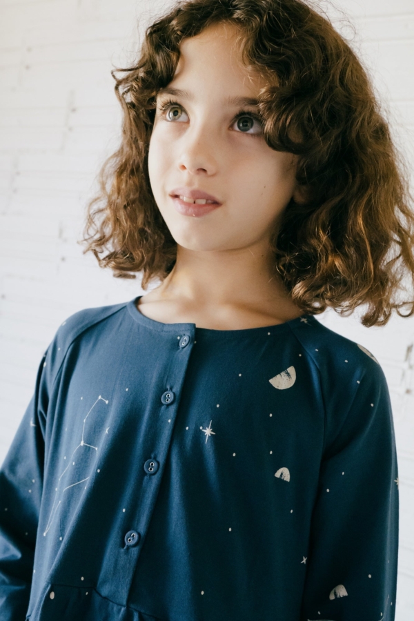 Galilea Dress blue constellations