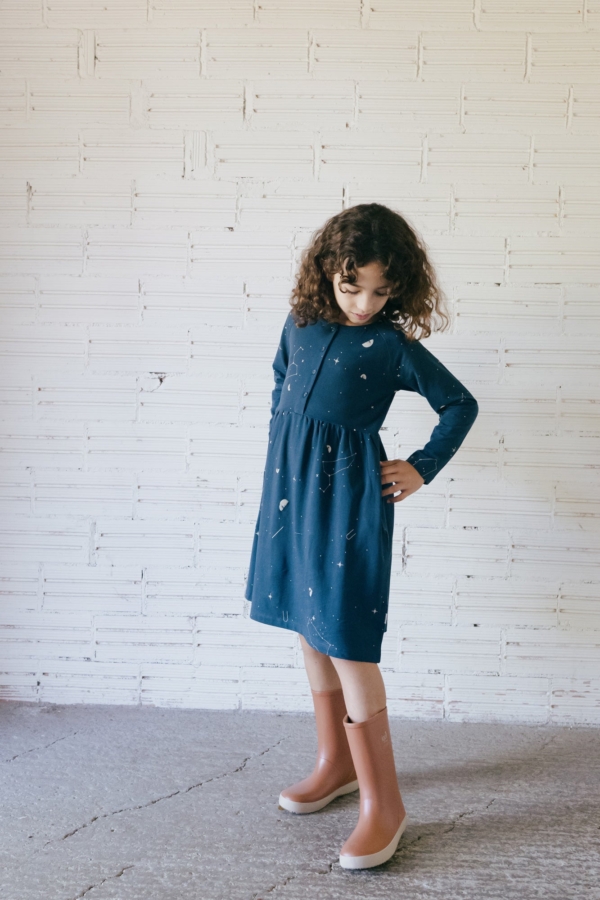 Galilea Dress blue constellations