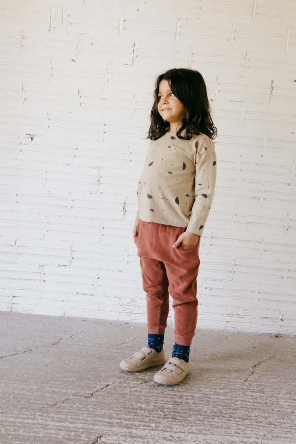 Galina long pant Mars red terry