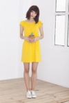 Yellow short sleeve Hila dress