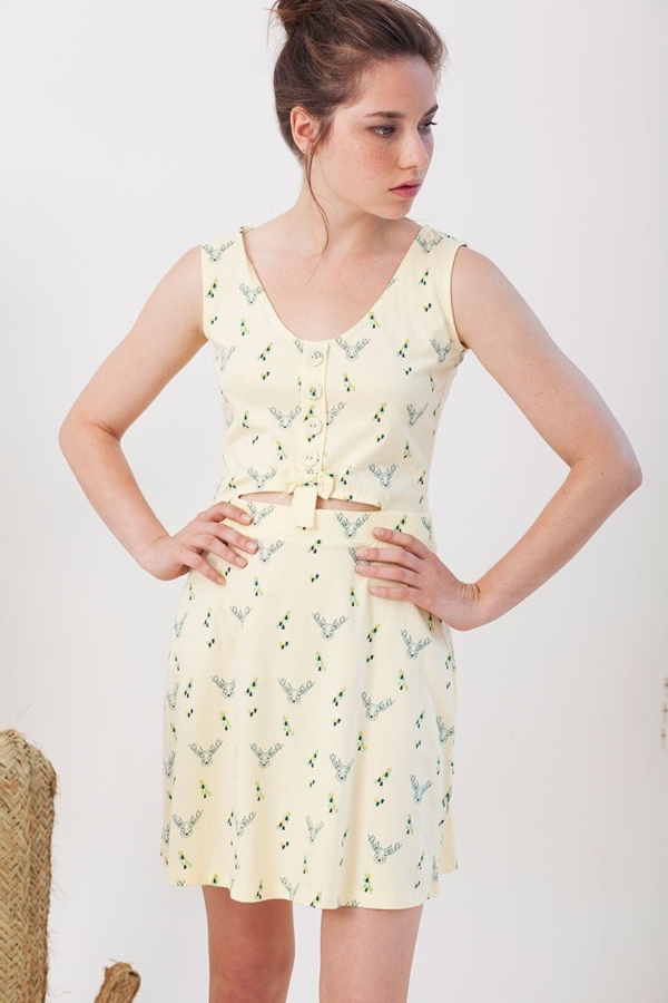 Idoia dress in light yellow