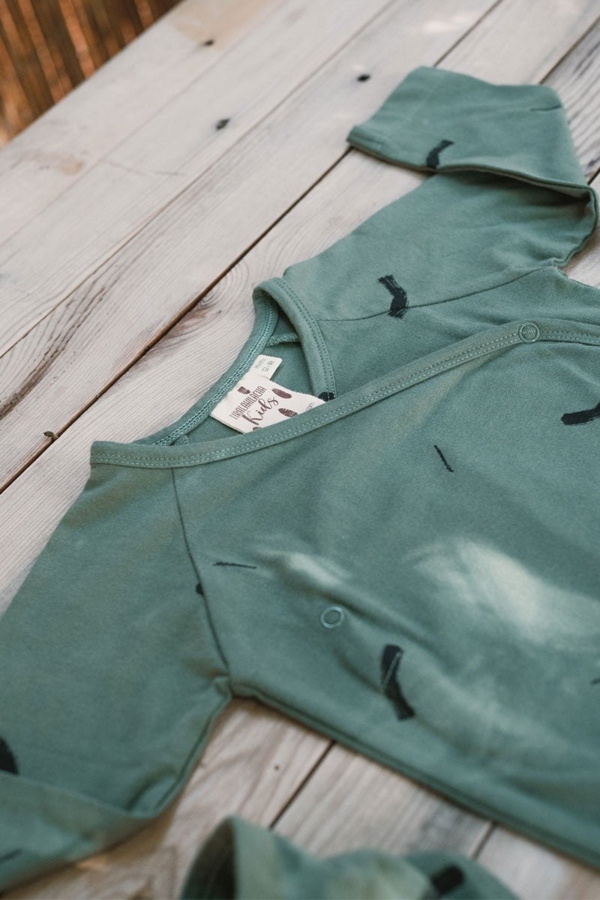 Jael Baby Bodysuit Strokes Green