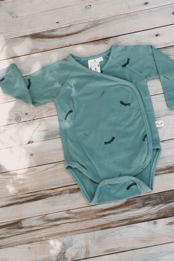 Jael Baby Bodysuit Strokes Green