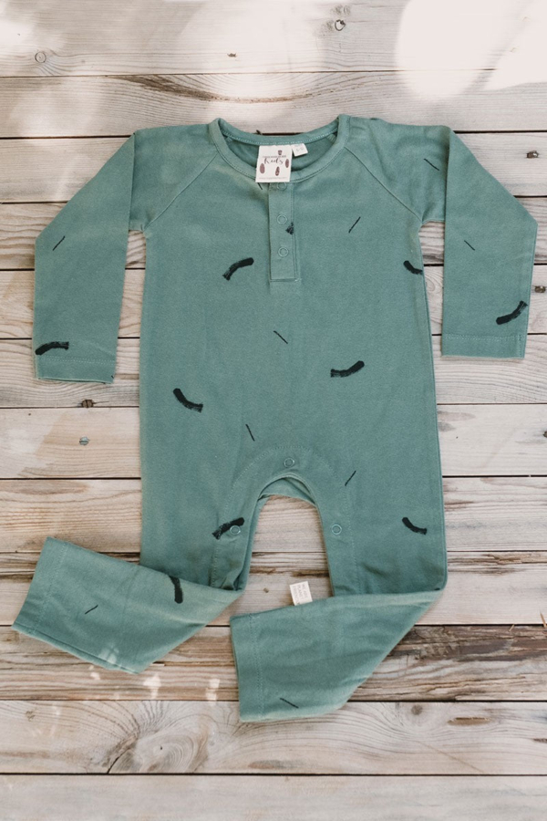 Jam Baby Jumpsuit Strokes Green