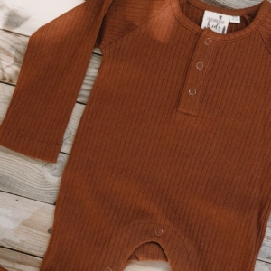 Jam Baby Jumpsuit Garnet Agate Ribbed