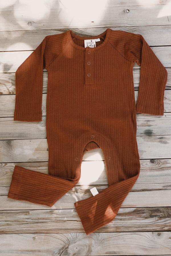 Jam Baby Jumpsuit Garnet Agate Ribbed