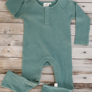 Jam Baby Jumpsuit Emerald Green Ribbed