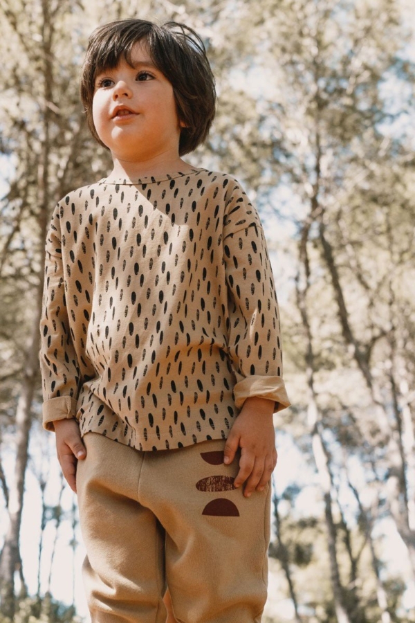 Jabari Pants Kids Stones Beige