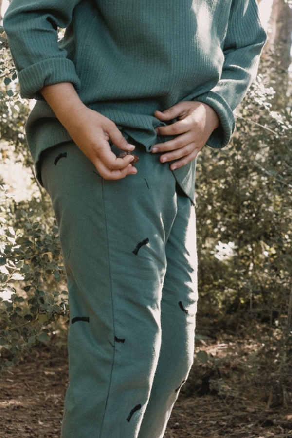 Jabari Pants Kids Strokes Green