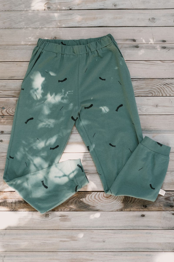 Jabari Pants Kids Strokes Green