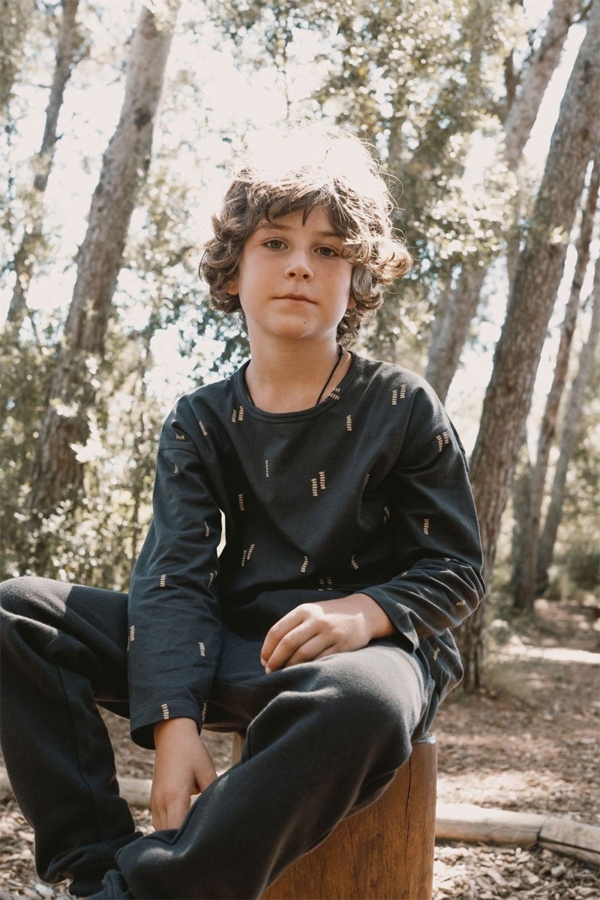 Jabari Pants Kids Mountains Black