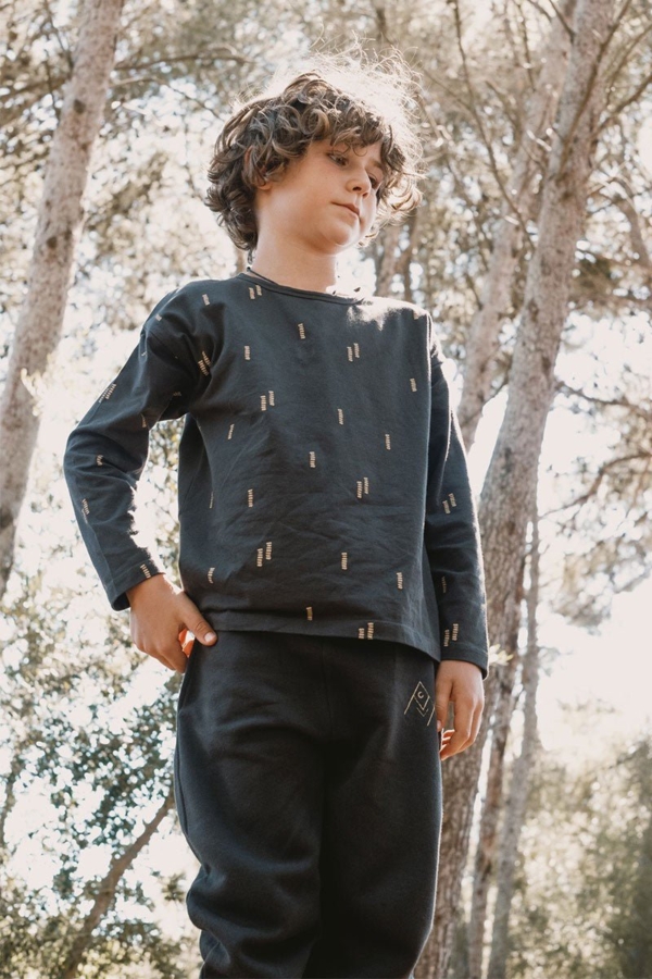 Jabari Pants Kids Mountains Black