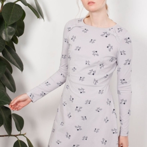 Grey Lilly Bow Dress