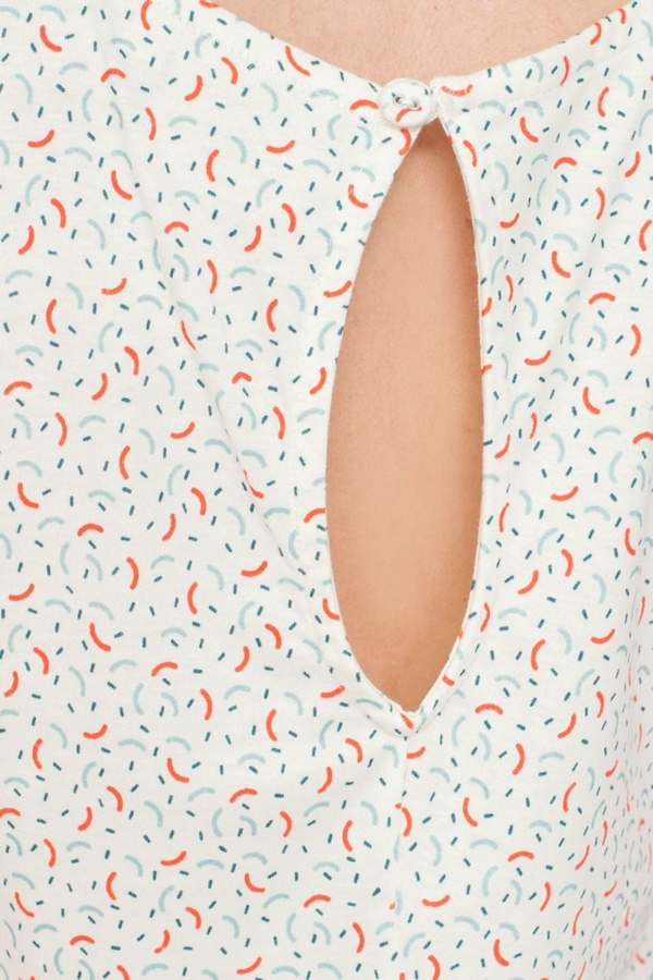 Mariel flared dress with geometric print