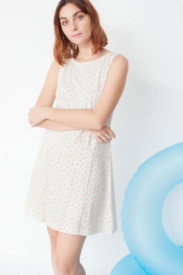 Mariel flared dress with geometric print