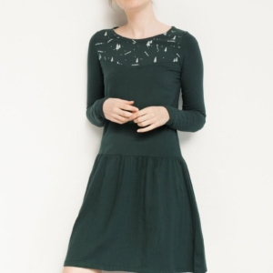 Vestido canesú Naomi estampado pinos.