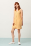 Paula V-neck dress in yellow and japanese print