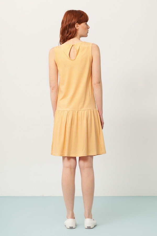 Penelope Charleston dress in yellow and japanese print