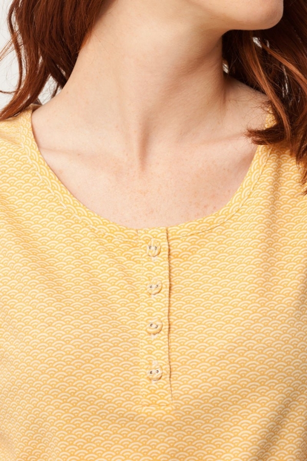 Penelope Charleston dress in yellow and japanese print