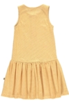 Organic charleston dress in honey yellow and japanese print