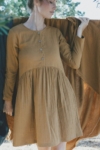 Sahar short dress in mustard