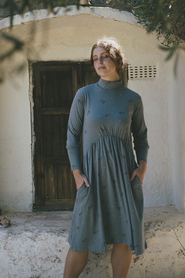 Saura turtleneck dress in green