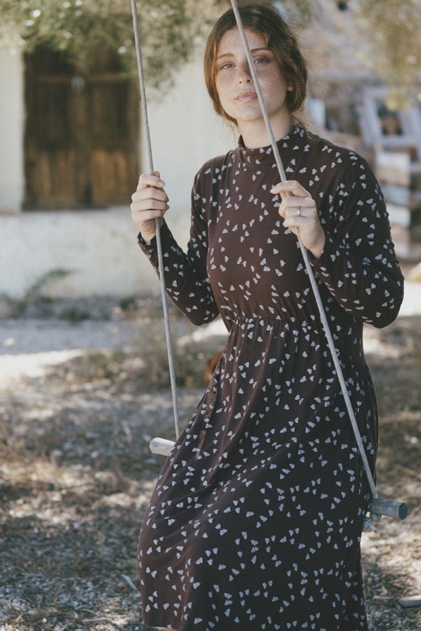 Saura turtleneck dress inbrown