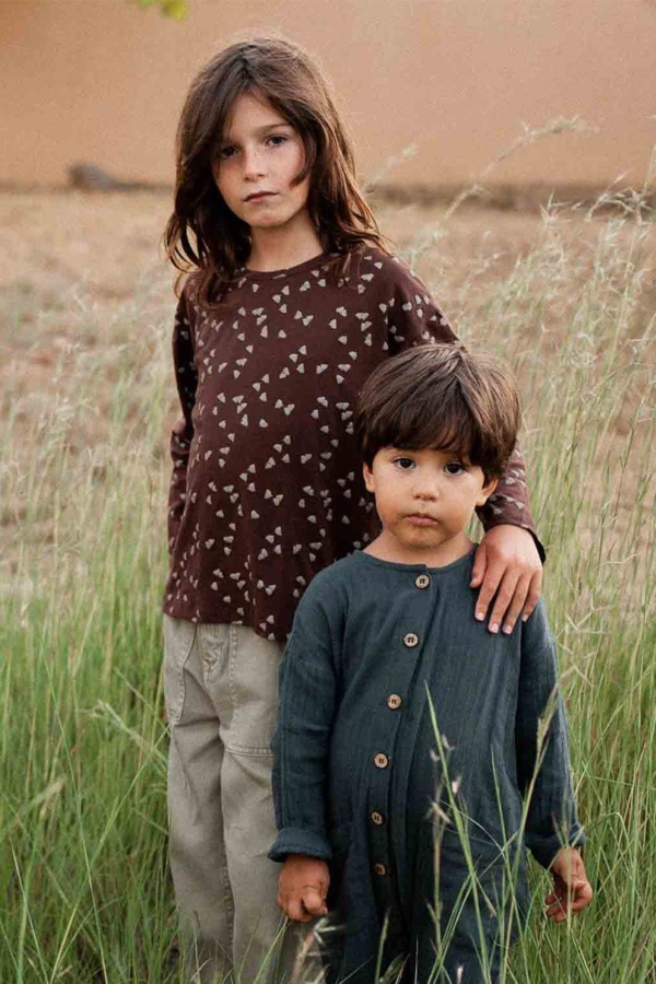 Sohn Unisex long sleeves T-shirt in brown