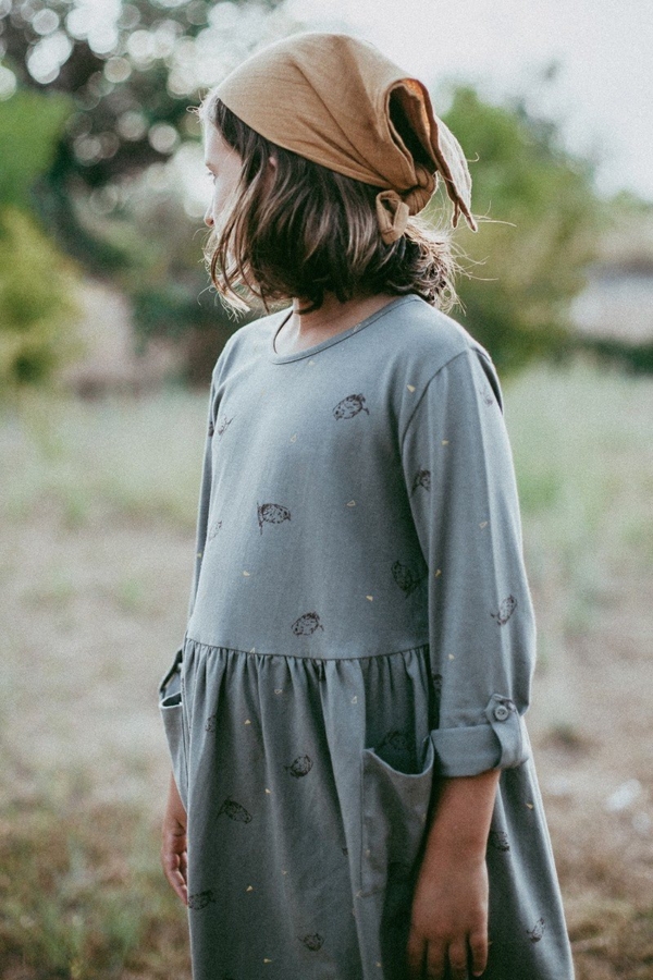 Sally oversize dress with pockets in green