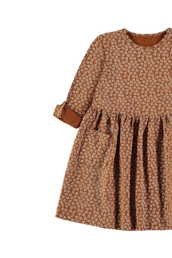 Sally oversize dress with pockets in terracotta