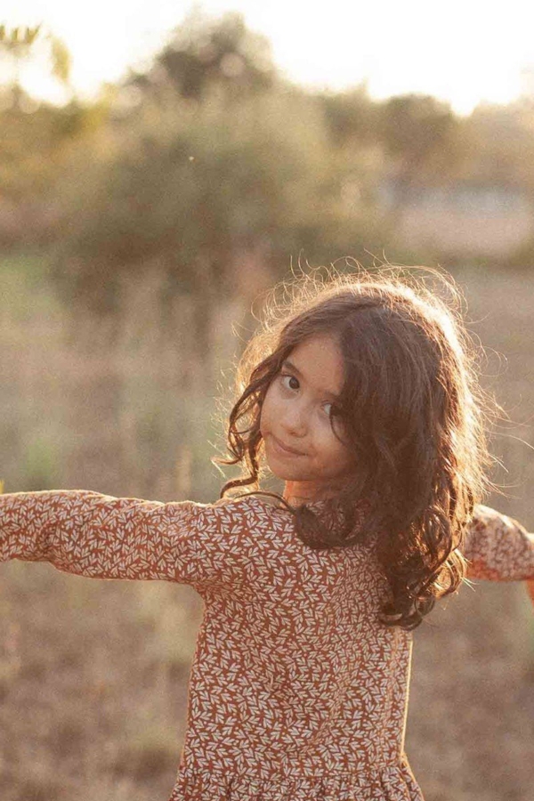 Sally oversize dress with pockets in terracotta