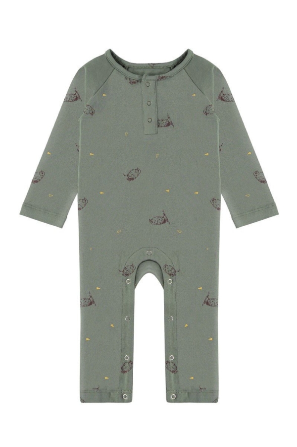 SAEL long sleeves baby jumpsuit in green
