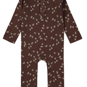 SAEL long sleeves baby jumpsuit in brown