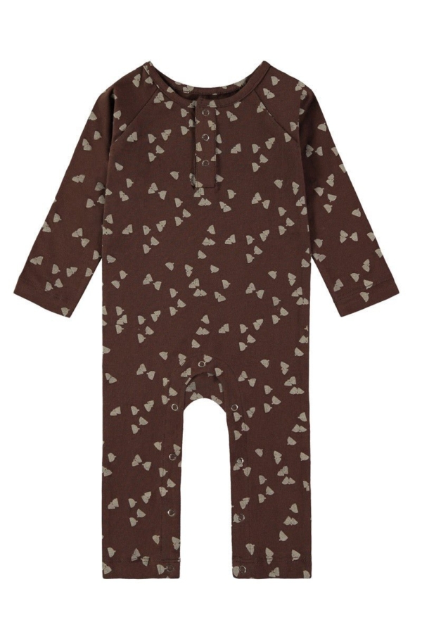 SAEL long sleeves baby jumpsuit in brown