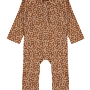 SAEL long sleeves baby jumpsuit in terracotta