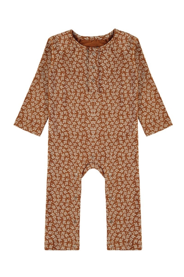 SAEL long sleeves baby jumpsuit in terracotta