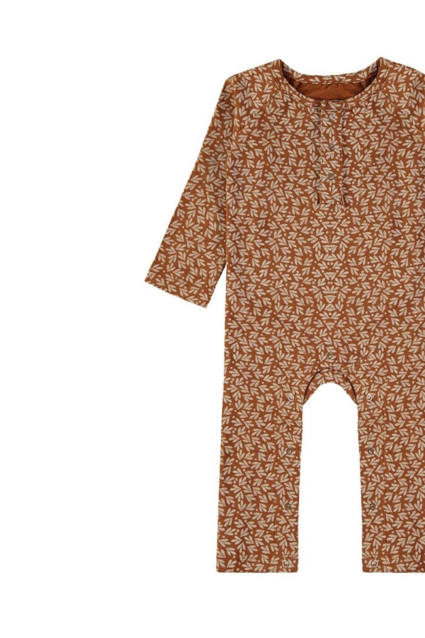 SAEL long sleeves baby jumpsuit in terracotta