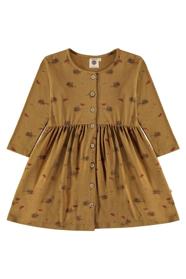 Sabrina oversize dress with dropped shoulders in mustard